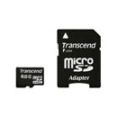 SD Memory Card Micro 4Gb Transcend (SDHC) TS4GUSDHC2 Class 2, адаптер